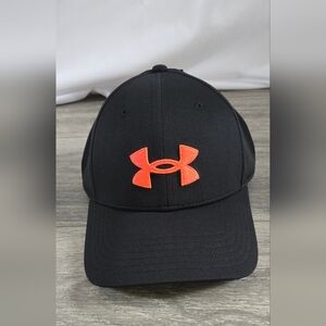 Under Armour Men's UA Black With Orange Hat
